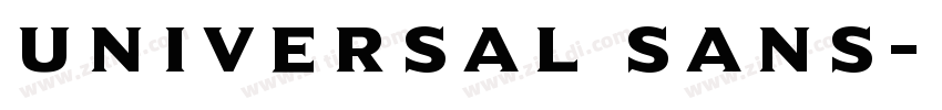 UNIVERSAL SANS字体转换